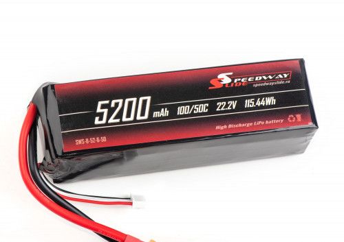 Аккумулятор Speedway Slide Li-Po soft case 6S 22.2v 5200mAh 50C XT90