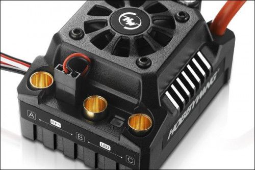 Бесколлекторный бессенсорный влагозащищенный регулятор EZRUN MAX8 V3 для шот-корс, багги, монстров масштаба 1:8 фото 3