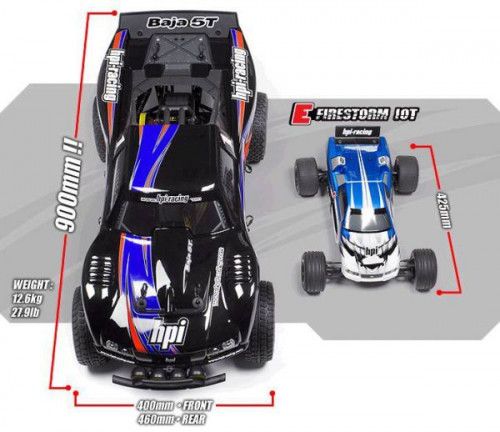1/5 RTR  Шорткорс BAJA 5T (радио 2.4GHz) кузов ЧЕРНЫЙ фото 4