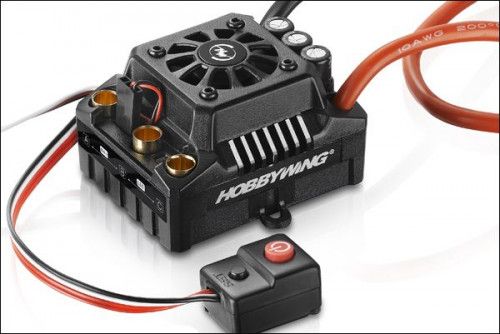 Бесколлекторный бессенсорный влагозащищенный регулятор EZRUN MAX8 V3 для шот-корс, багги, монстров масштаба 1:8 фото 2