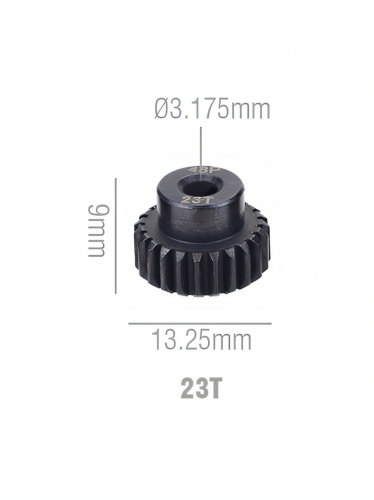 Шестерня стальная Pinion gear 23T 48P для вала 3.17mm