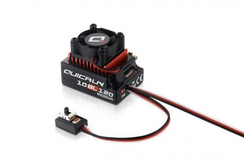 Бесколлекторный сенсорный регулятор QuicRun-10BL120 для автомоделей масштаба 1:10 красный