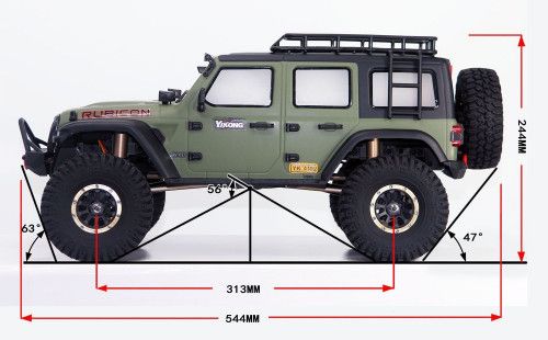 Трофи модель Yikong 4102 1/10 crawler JEEP (Yellow) RTR фото 5