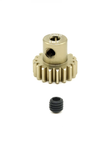 Шестерня алюминиевая Pinion gear 18T M0.5 для вала 2mm фото 2
