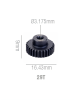 Шестерня стальная Pinion gear 29T 48P для вала 3.17mm