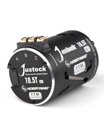 Бесколлекторный сенсорный мотор Justock 3650SD 10.5T BLACK G2 для шоссейных и дрифтовых моделей масштаба 1/10