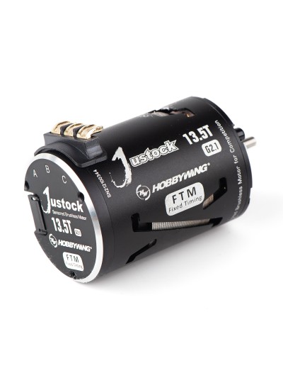 Бесколлекторный сенсорный мотор Justock 3650SD 13.5T BLACK G2 для шоссейных и дрифтовых моделей масштаба 1/10