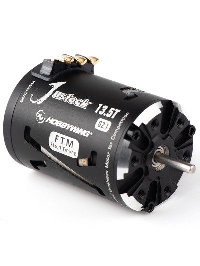 Бесколлекторный сенсорный мотор Justock 3650SD 13.5T BLACK G2 для шоссейных и дрифтовых моделей масштаба 1/10
