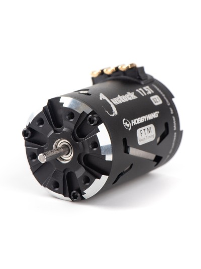 Бесколлекторный сенсорный мотор Justock 3650SD 17.5T BLACK G2 для шоссейных и дрифтовых моделей масштаба 1/10
