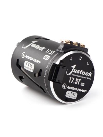Бесколлекторный сенсорный мотор Justock 3650SD 17.5T BLACK G2 для шоссейных и дрифтовых моделей масштаба 1/10