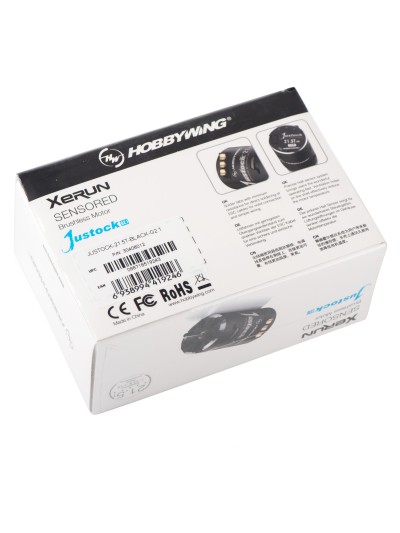 Бесколлекторный сенсорный мотор Justock 3650SD 21.5T BLACK G2 для шоссейных и дрифтовых моделей масштаба 1/10
