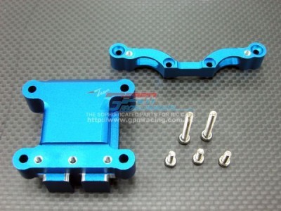Alloy Front Damper Plate with Gear Box blue