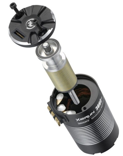 Бесколлекторный сенсорный мотор XERUN 3660SD D5.00 G2 3600 KV для монстров, багги и SCT масштаба 1/10