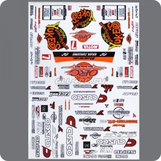 Набор наклеек для моделей YUKE'S TIGER EVOLUTION X Race Drift RC Car Body Self Adhesive