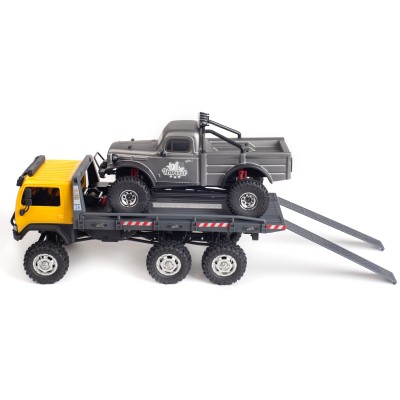 Краулер радиоуправляемый HobbyPlus CR18P Flat Bed 6X6 (Yellow) 1/18 RTR