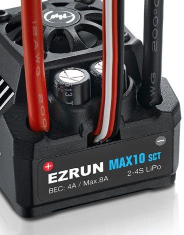 Бессенсорная бесколлекторная система Ezrun COMBO MAX10 SCT 3660SL 4600KV для масштаба 1:10