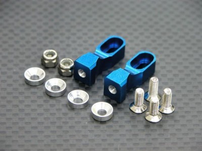 Alloy Servo Mount алюминиевое крепление сервомашинки для TT01, TT01E цвет - синий