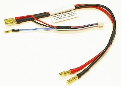 Кабель с разъемом Banana plug для зарядки LiPo аккумуляторов в жестком корпусе