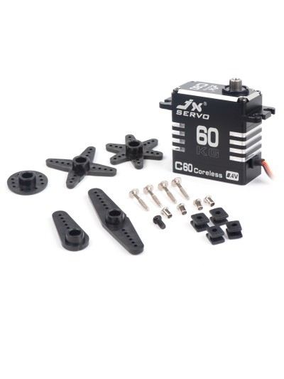 Сервопривод JX Servo B60 62кг / 0.11sec / 7.4V HV стандартный бесколлекторный цифровой с металлическими шестернями