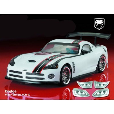 Кузов Dodge Viper SRT10 ACR-X не окрашенный с отражателями, спойлерами и дворниками