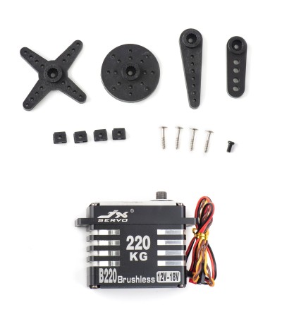Сервопривод JX Servo B220 215кг / 0.15sec / 18V HV бесколлекторный цифровой с металлическими шестернями