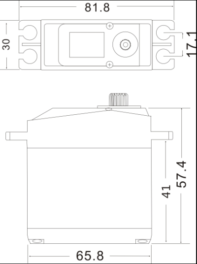 Сервопривод JX Servo B220 215кг / 0.15sec / 18V HV бесколлекторный цифровой с металлическими шестернями