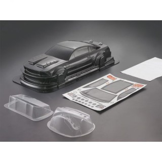 Кузов Ford Mustang 66 GT350 Carbon Fiber Body 200mm окрашеный с отражателями и спойлером
