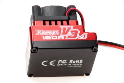 Бесколлекторный сенсорный регулятор Xerun 120A-v3.1 Red для автомоделей масштаба 1:10 красный