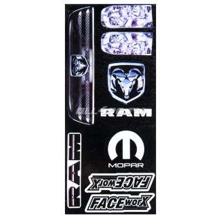 Набор наклеек для off-road моделей масштаба 1/10 2011 Mopar Ram Rob MacCachren Edition (3 листа)
