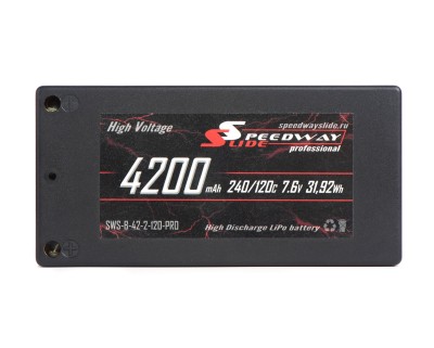 Аккумулятор Speedway Slide Li-Po PRO LCG HV 4200mAh 2S 7.6V 120C XT60 95x47x18.5mm Short pack