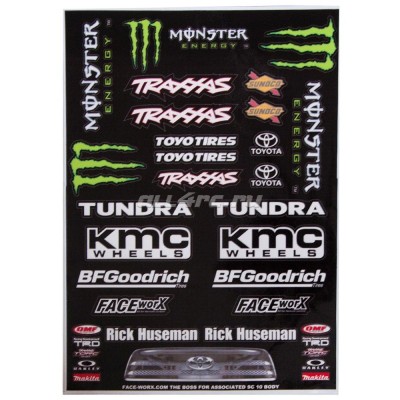 Набор наклеек для моделей MONSTER BLACK SC Buggy Body Team Driftsylvania (2 листа)