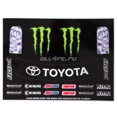 Набор наклеек для моделей MONSTER BLACK SC Buggy Body Team Driftsylvania (2 листа)
