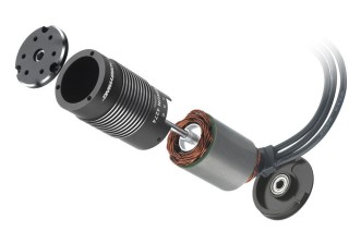 Бесколлекторный бессенсорный мотор EZRUN 4268 Sl Black 2600 KV для масштаба 1/8