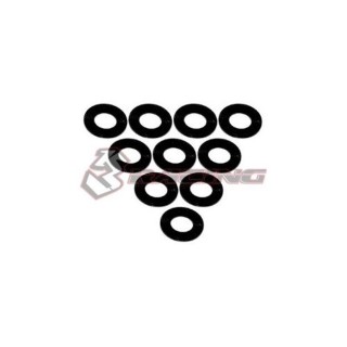 3RACING Aluminium M3 Flat Washer 0.5mm (10 Pcs) - Black