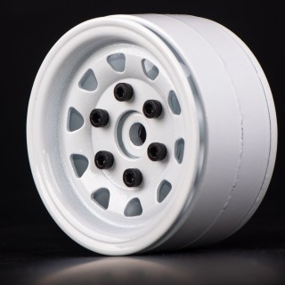 Диски beadlock 1.9 металлические штампованные белые 617WH комплект 4шт.
