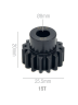 Шестерня стальная Pinion gear 15T M1.5 для вала 8mm