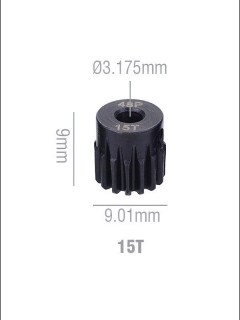 Шестерня стальная Pinion gear 15T 48P для вала 3.17mm