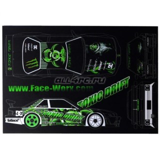 Набор наклеек для моделей TOXIC DRIFT (2 листа)