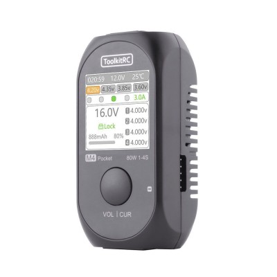 ToolkitRC M4 Pocket 80W 1-4S универсальное зарядное устройство